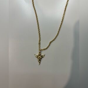 Gold angel necklace